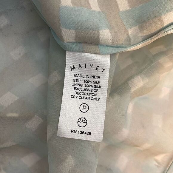 Maiyet Shirt Tail Silk Top 10/40 - Picture 8 of 8